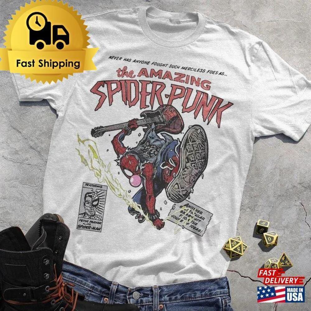 2023 Spider Man Punk Printed T-Shirt 02 Classic